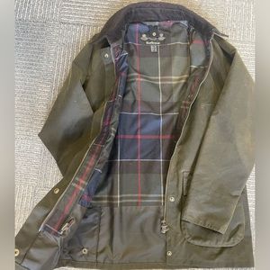 Authentic Barbour Acorn Wax Jacket size US 4 color olive